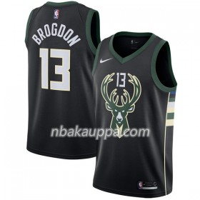 Milwaukee Bucks Malcolm Brogdon 13 Nike 2017-18 Musta Pelipaidat Swingman - Miesten